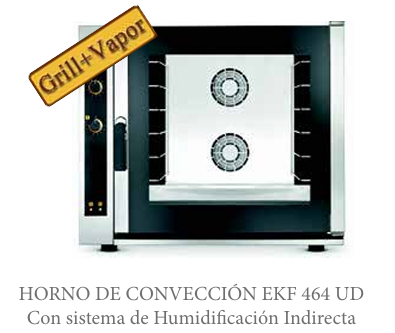 Horno eléctrico ventilado a convección  EKF 464 UD con sistema de humidificación indirecta EUTRON
