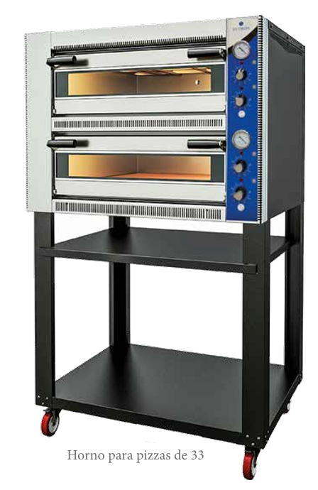 Horno eléctrico para pizzas 6 pcs 33 cm EUTRON