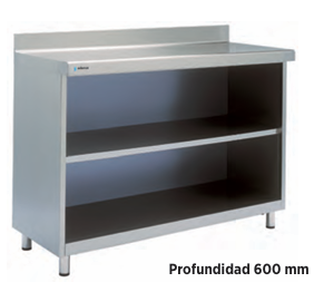 Mesa estantería frente mostrador 2 estantes MA-1060-2E EDENOX