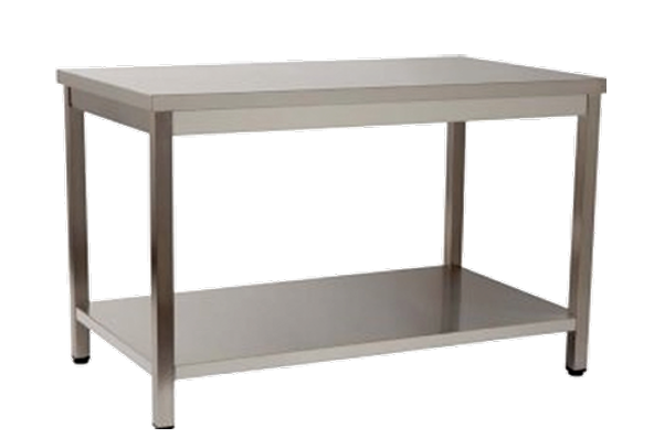 Mesa desmontable central con 1 estante EUTRON