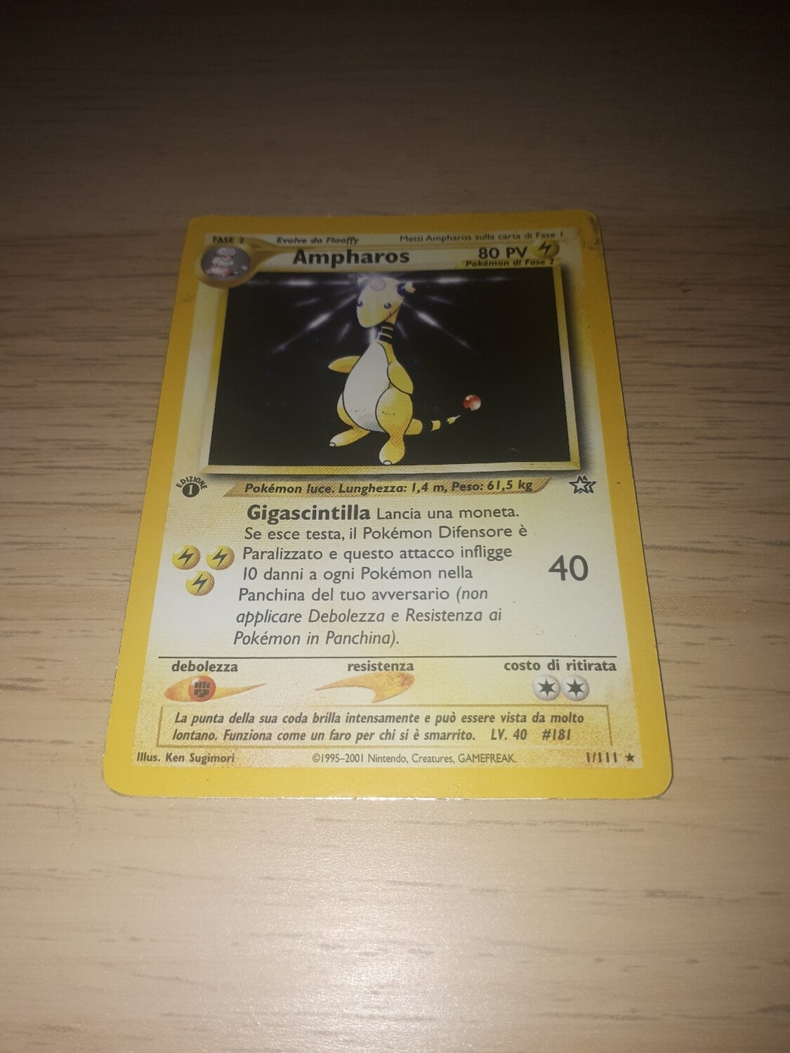Ampharos (olografico, 1995, 1/111)