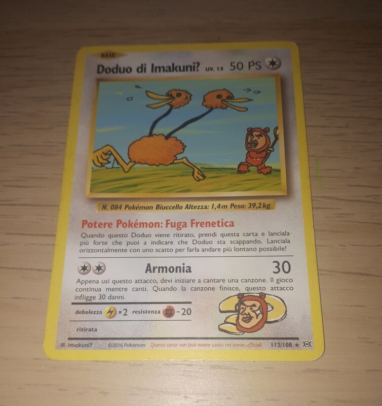 Doduo di iamakuni? (carta rarissima, fuoriserie, 112/108, 2016)