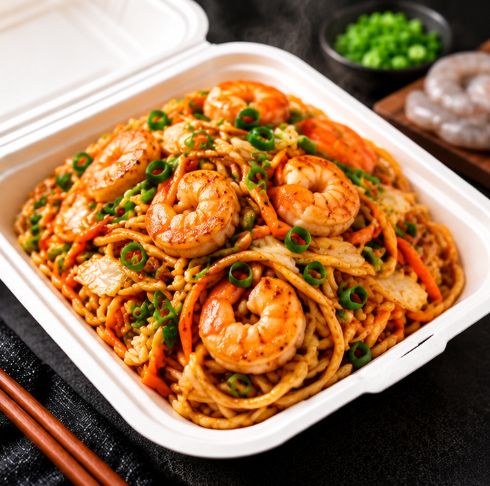 Bami Goreng met scampi