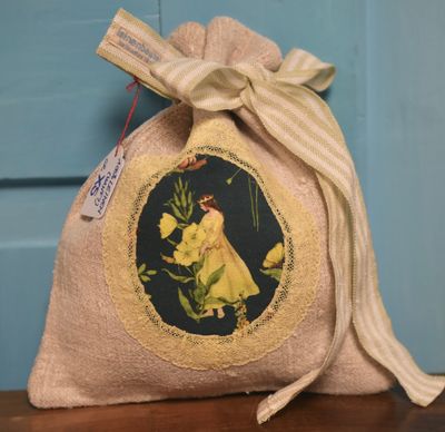 Leinenbeutel Gr. XS Natur/Nachtkerze