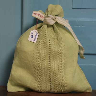 Leinenbeutel Gr. M Reinleinen Hellgrün leicht Leinenbeutel Gr. M Reinleinen Hellgrün leicht
