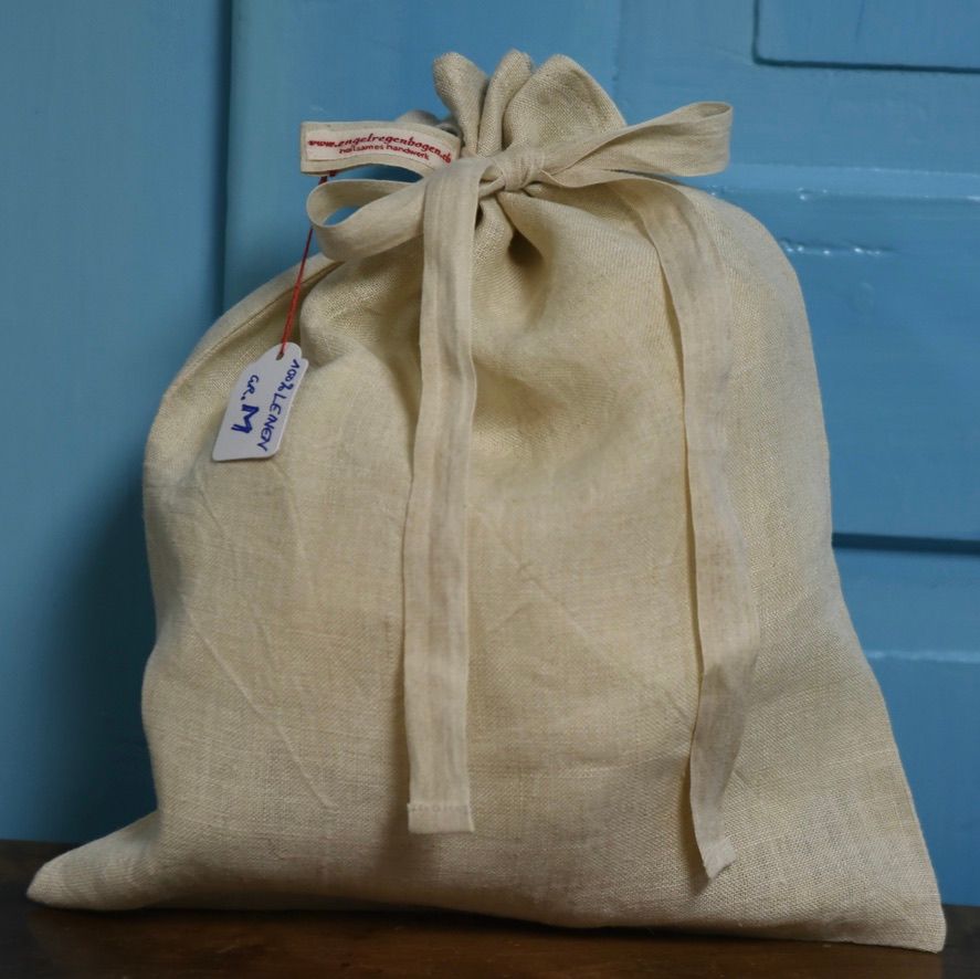 Leinenbeutel Gr. M Reinleinen Ecru leicht