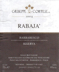 GIUSEPPE CORTESE Barbaresco Rabajà Riserva Piemonte, Italy 2013