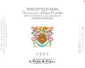 E. PIRA E FIGILI, Dolcetto d&#39;Alba Chiara Boschis, Piemonte, Italy  2019