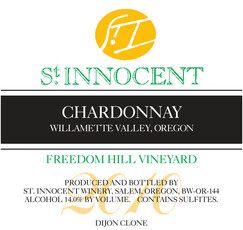 ST. INNOCENT, Chardonnay Freedom Hill Vineyard, Willamette Valley, Oregon 2017