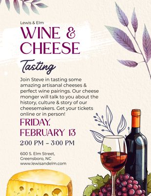 Artisanal Cheese Tasting