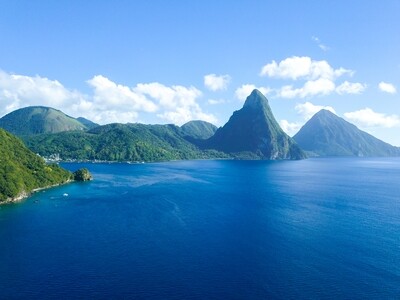 St. Lucia Pitons Canvas / Triptych Canvas