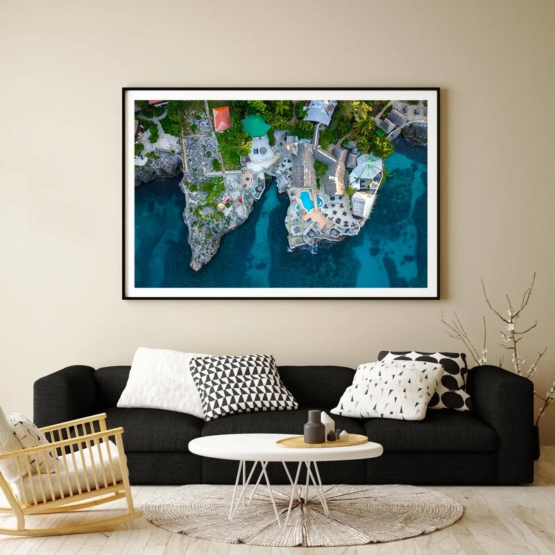 Jamaica Coastal Cliffside - Photo Print, Wall Art
