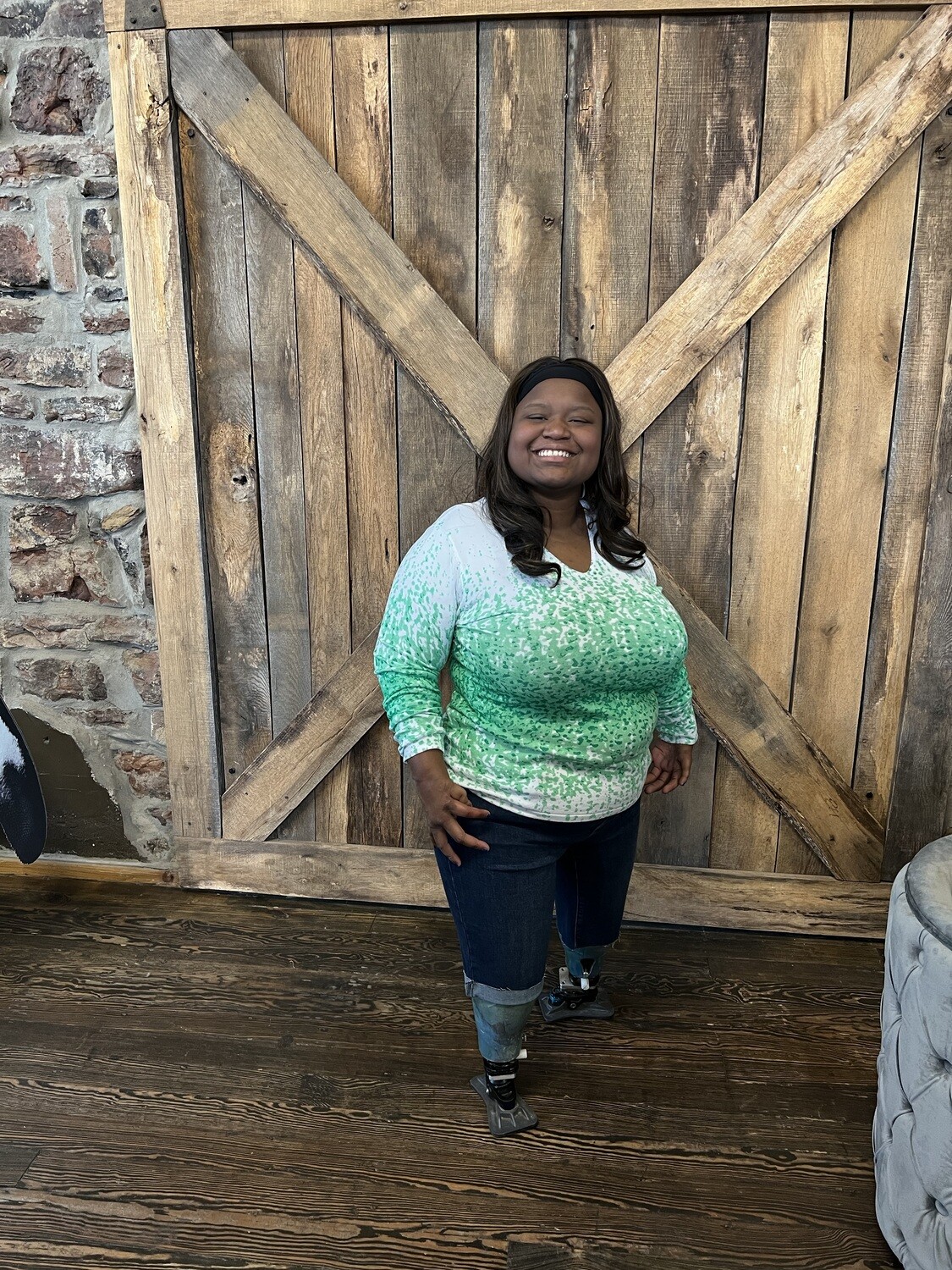Marble . Green Varied Sweater