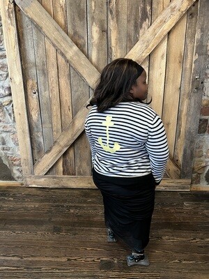 Charlie B . Striped Anchor Sweater