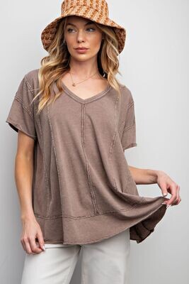 Easel . Ash Oversized Top