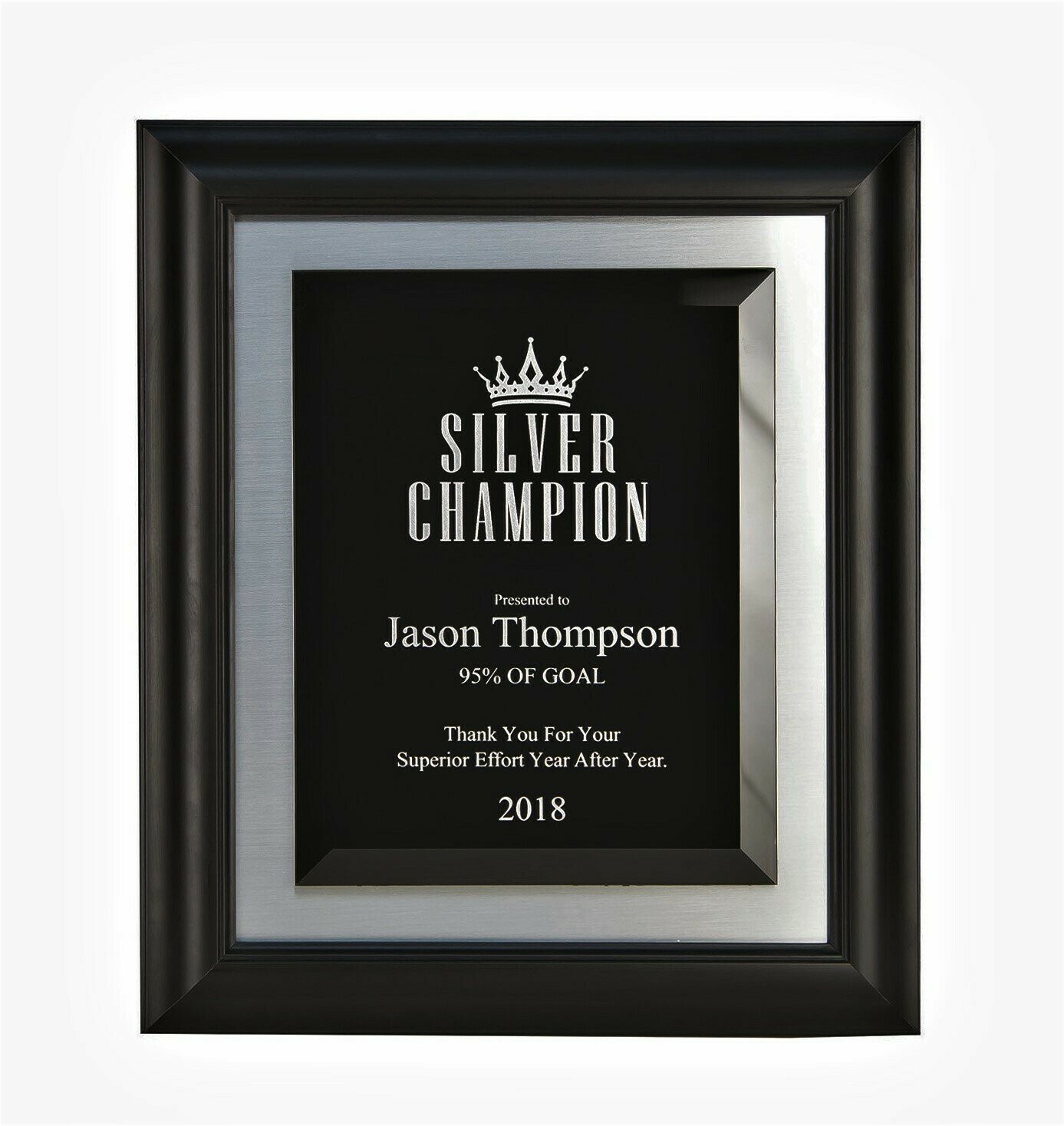 Framed Crystal Honor Plaque - 3 sizes
