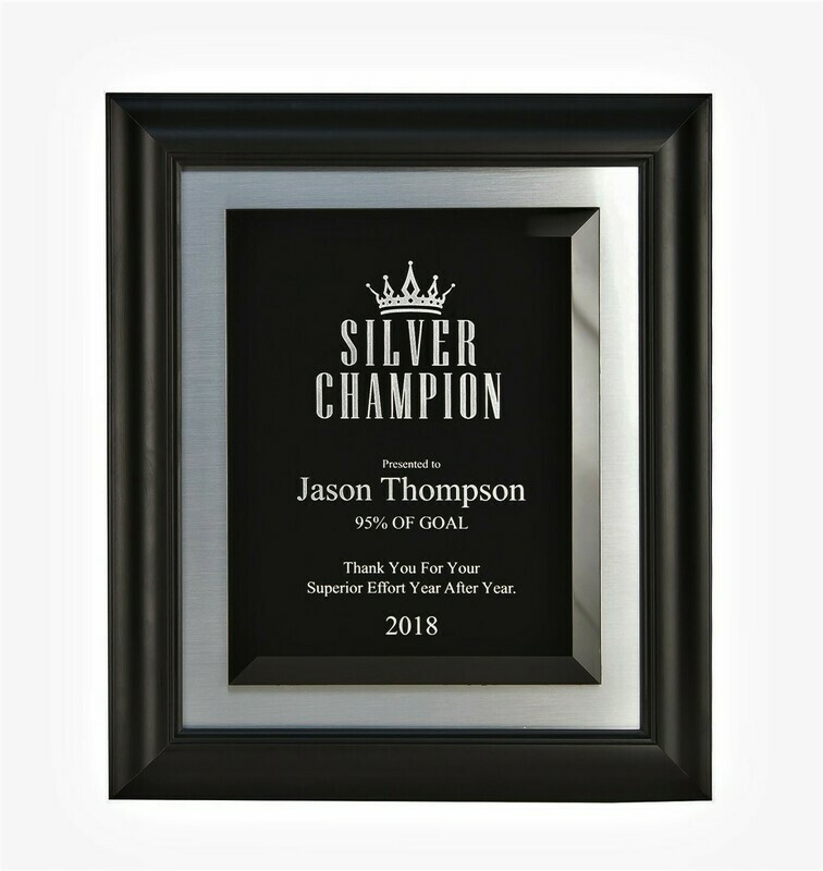 Framed Crystal Honor Plaque - 3 sizes