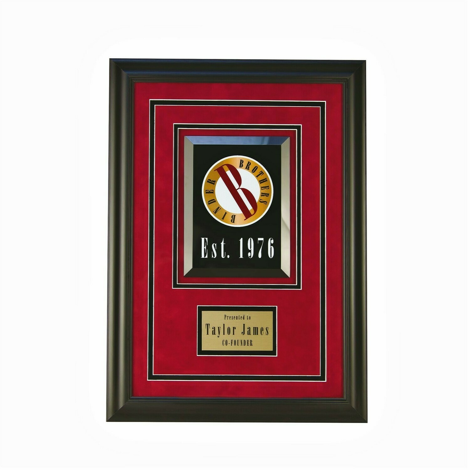 Framed Glass Plate Plaque