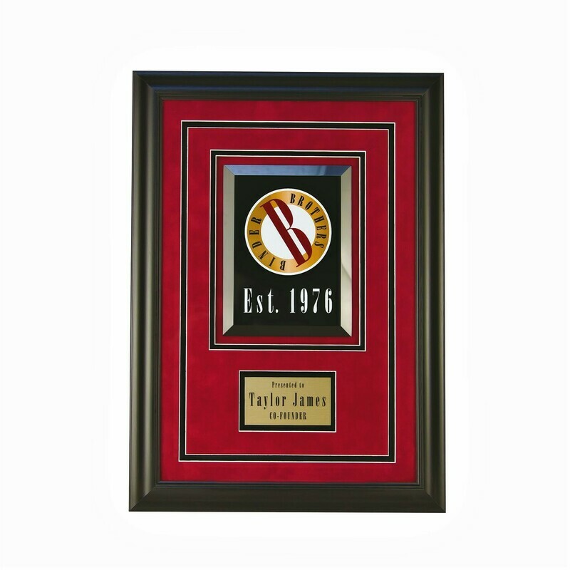 Framed Glass Plate Plaque