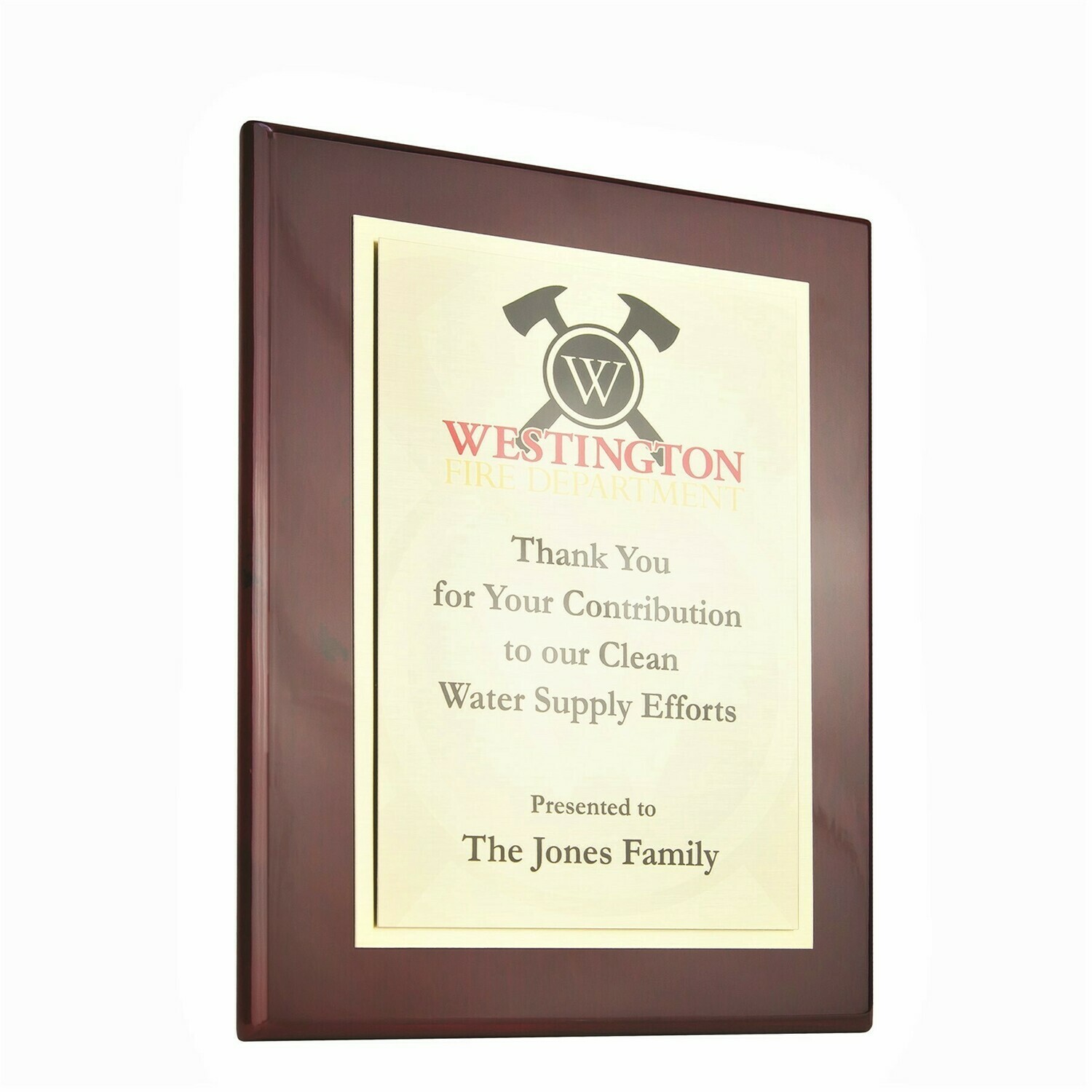 Rosewood Piano Finish Direct Plaque - 6 sizes