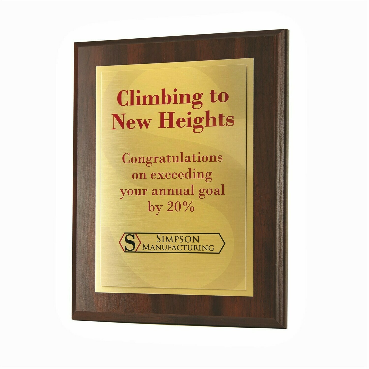 Simulated Cherry Panel Plaque  - 3 Sizes