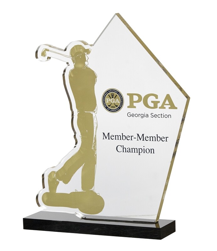 Acrylic Golfer Award on Base