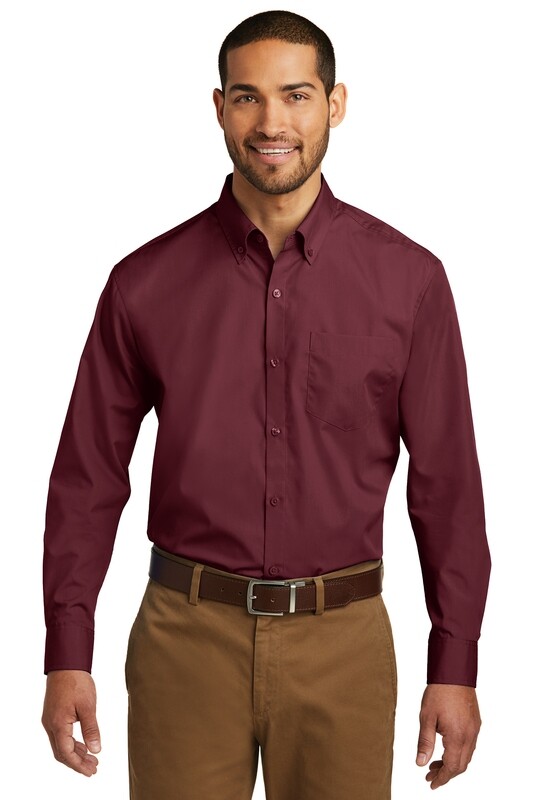 Men's Port Authority Long Sleeve Poplin Shirt