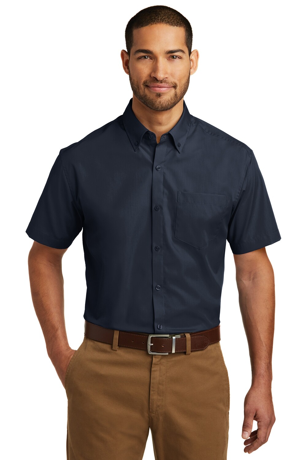 Men's Short Sleeve Carefree Poplin Shirt