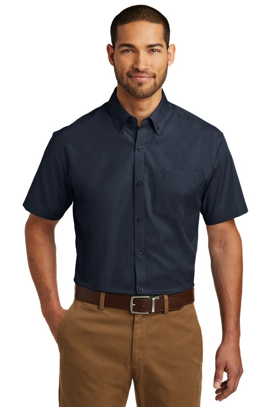 Men's Short Sleeve Carefree Poplin Shirt