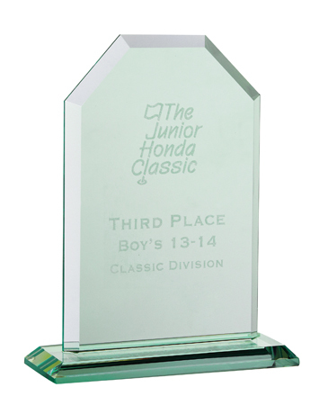 Jade Glass Cornerstone Award - 3 Sizes