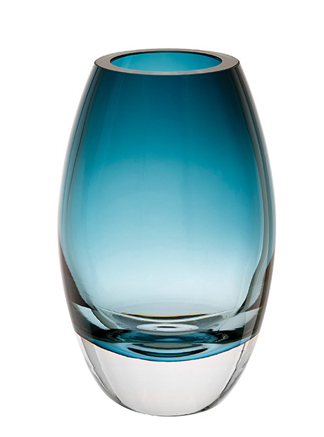 Radiant Peacock Vase - 9"h