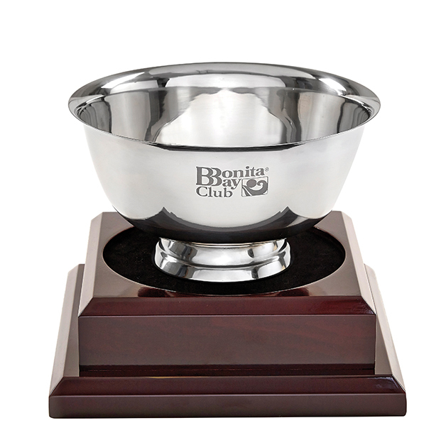 Nickel Plated Bowl on base - 3 Sizes