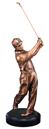 Men's Resin Golfer on Round base - 4 Sizes