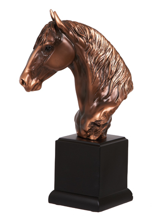 Horse Head Resin on base 12"h