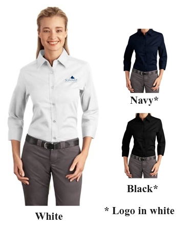 Port Authority Ladies 3/4 Sleeve Easy Care Shirt