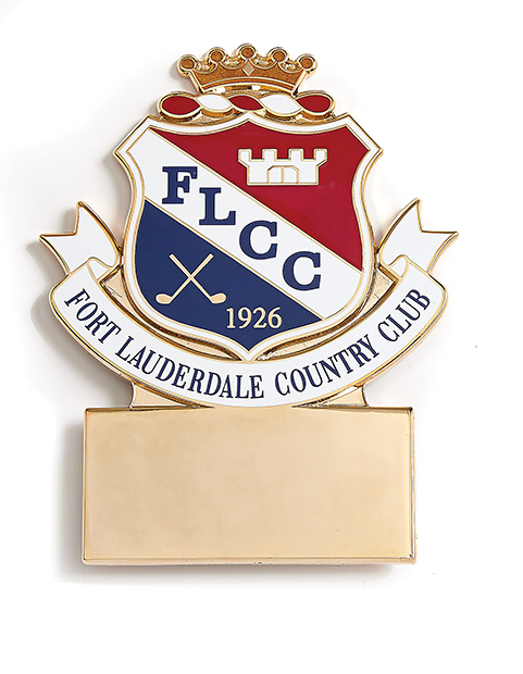 Gold - Plated Locker Plate - Call for Quote