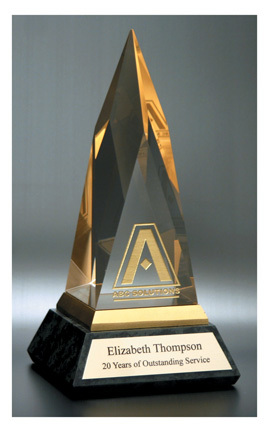 Crystal Elevation Multi Faceted Tower Award