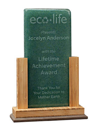 Bamboo Upright Recycled Glass Award