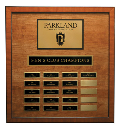 Perpetual Plaque with Direct Imprint Plates and Accent Plates