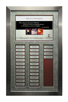 Perpetual Wall Plaque - Matte and Frame with Direct Imprint Plates