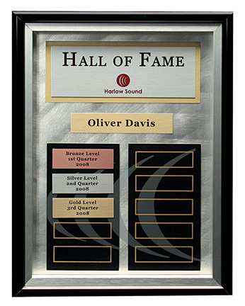 Framed Metal Perpetual Plaque with Easy Slider Back