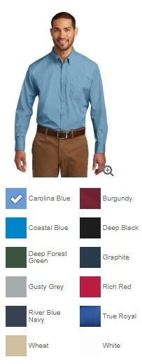 Men's Port Authority Long Sleeve Poplin Shirt