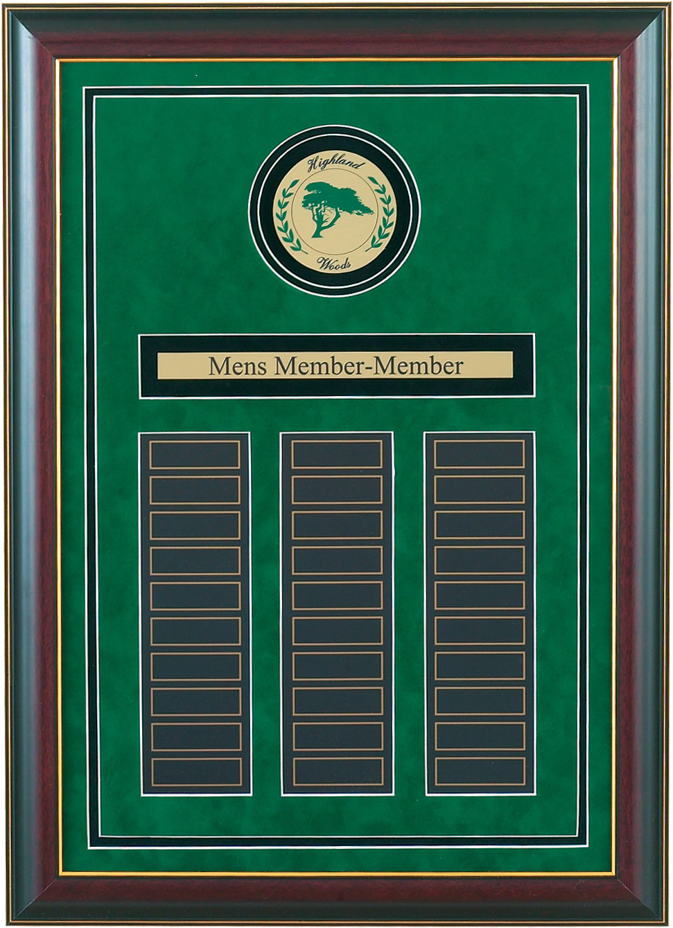 Rosewood Framed Perpetual Plaque