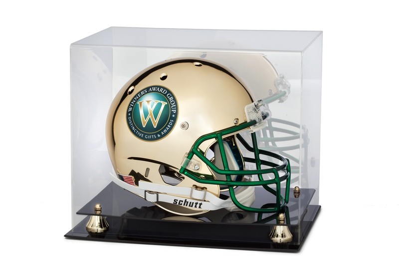 Chrome Football Helmet with case - Full Size Replica