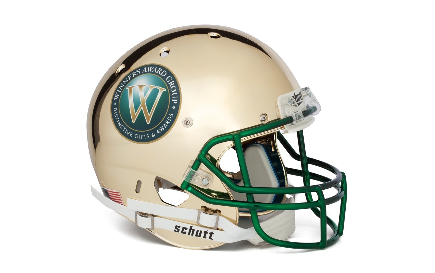 Chrome Football Helmet  - Full Size Replica