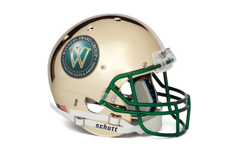 Chrome Football Helmet  - Full Size Replica