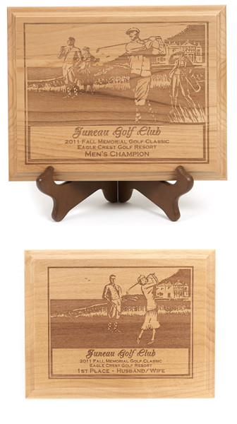 Red Alder Lasered Plaque - 3 Sizes