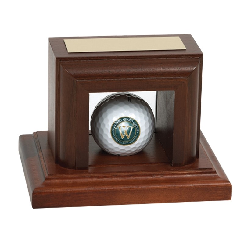 Wood Golf Ball Display Case