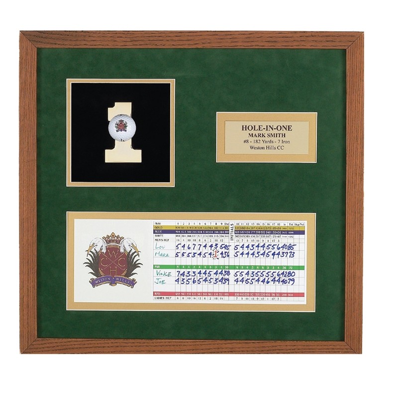 Framed Hole in One Scorecard