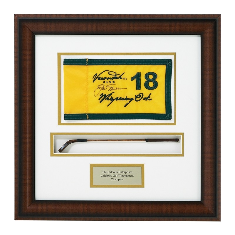 Framed & Matted 5x9 Flag w/Mini Club